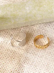 Niska Set Of 2 Gold-Plated Finger Rings