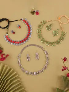 Anouk Gold-Plated Earring & Necklace Set