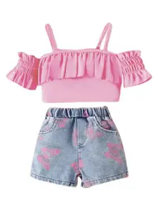 StyleCast x Revolte Girls Shoulder Straps Top With Shorts