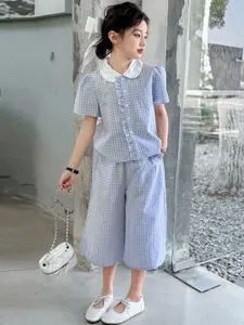 StyleCast x Revolte Girls Checked Top with Pyjamas