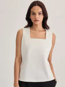FEMMELLA Women Square Neck Sleeveless Top
