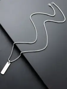 StyleCast x Revolte Stainless Steel Silver-Plated Minimal Necklace