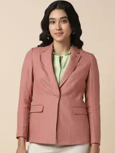 Allen Solly Woman Allen Solly Women Striped Single Breasted Casual Blazer