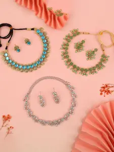 Anouk Gold-Plated Earring & Necklace Set