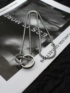 StyleCast x Revolte Stainless Steel Silver-Plated Minimal Necklace