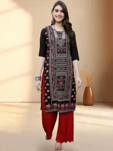 Anouk Rustic Women Ethnic Motifs Printed Crepe Kurta