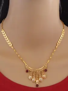 Ramdev Art Fashion Jwellery Gold-Plated Brass Necklace