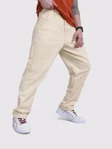 The Roadster Life Co. Men Relaxed Fit Cargo Style Trousers