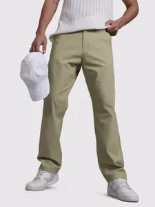 The Roadster Life Co. Men Mid-Rise Pure Cotton Straight Fit Chinos