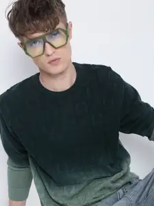 SHOWOFF Men Ombre Round Neck Pullover Sweater