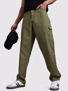 The Roadster Life Co. Men Relaxed Fit Cotton Cargos