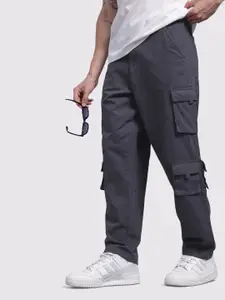 The Roadster Life Co. Men Mid-Rise Pure Cotton Relaxed Fit Cargos