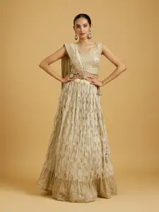 MOHEY Embellished Sequinned Ready to Wear Lehenga & Blouse With Dupatta