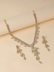 SOHI Silver Plated Designer Party Necklace