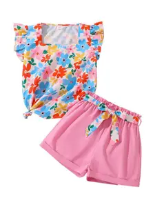 StyleCast x Revolte Girls Floral Printed Top with Shorts