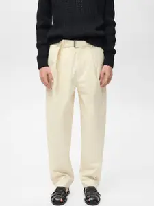 MANGO MAN Loose Fit  Trousers With Adjustable Belt