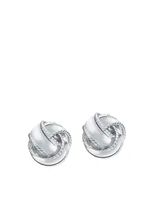 LeCalla 925 Sterling Silver Contemporary Studs