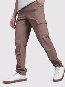 The Roadster Life Co. Men Pure Cotton Loose Fit Cargo Trousers