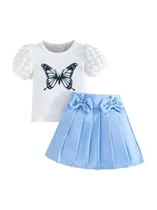 StyleCast x Revolte Girls Printed Top With Skirt