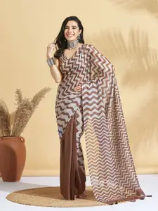 RACHNA Geometric Printed Ready to Wear Saree