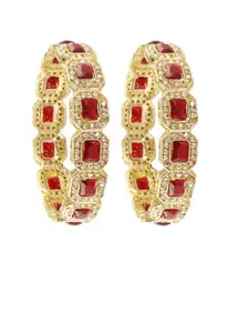 LAVAZZA Set Of 2 Crystal & Zircon-Studded Bangles