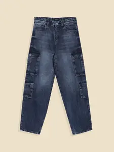 Allen Solly Junior Boys Regular Fit Mid-Rise Light Fade Cotton Jeans