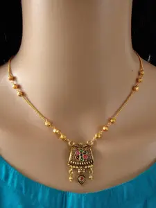 Ramdev Art Fashion Jwellery Gold-Plated Brass Necklace