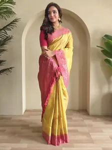 DEVATITHI Elegant Zari Silk Sarees with Designer Borders