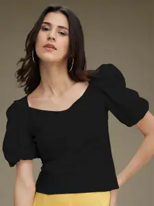 Dream Beauty Fashion Puff Sleeve Sweetheart Neck Top