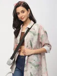 VASTRADO Oversized Classic Abstract Printed Cotton Casual Shirt