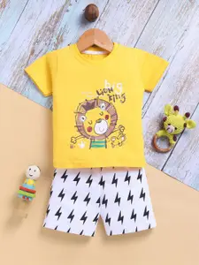 Toonyport Boys Printed Pure Cotton T-shirt with Shorts