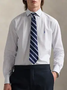Polo Ralph Lauren Men Slim Fit Geometric Printed Spread Collar Formal Shirt