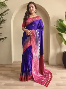 DEVATITHI Elegant Zari Silk Sarees with Designer Borders
