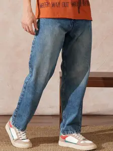 WROGN Men Comfort Wide Leg Mid-Rise  Light Fade Jeans