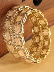 LAVAZZA Set Of 2 Crystal & Zircon-Studded Bangles