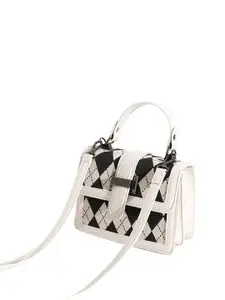 CORSICA Geometric Embellished Structured Satchel With Tasselled