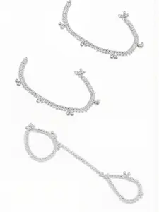 Heer Collection Silver-Toned Alloy Anklet