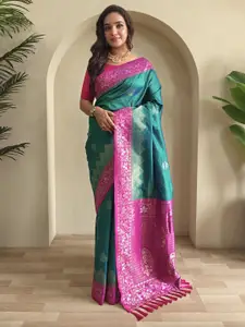 DEVATITHI Elegant Zari Silk Sarees with Designer Borders