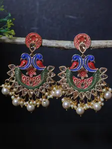 FASHION EMPIRE Peacock Shaped Chandbalis Earrings