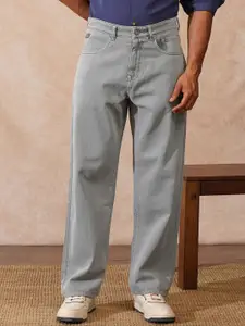 WROGN Men Pure Cotton Comfort Wide Leg Mid-Rise Jeans