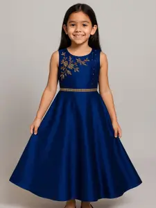 BAESD Girls Embellished Fit-Flare Maxi Dress