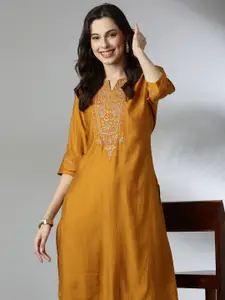 Anouk Women Ethnic Motifs Embroidered Regular A-Line Kurta