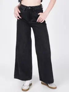 Bene Kleed Women Wide Leg High-Rise Light Fade Jeans