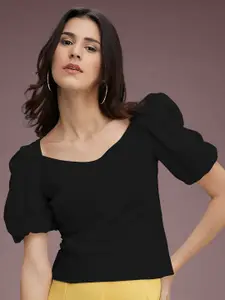 Dream Beauty Fashion Puff Sleeve Sweetheart Neck Top