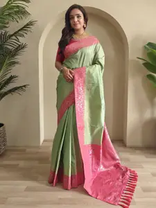 DEVATITHI Elegant Zari Silk Sarees with Designer Borders