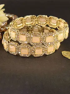 LAVAZZA Set Of 2 Crystal & Zircon-Studded Bangles