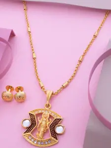 Ramdev Art Fashion Jwellery Gold-Plated Brass Necklace