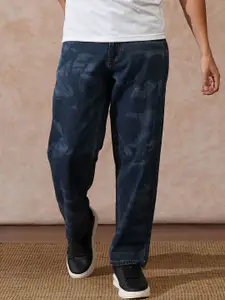 WROGN Men Comfort Wide Leg Mid-Rise Light Fade Jeans