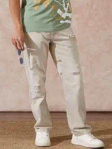 WROGN Men Comfort Relaxed Fit Mid-Rise Mildly Distressed Jeans