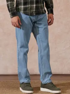 WROGN Men Comfort Relaxed Fit Mid-Rise Low Distress Jeans